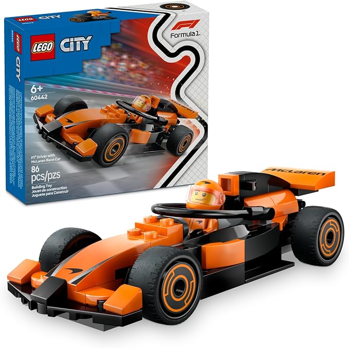 LEGO City McLaren F1 race car building set