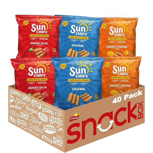 SunChips 100% whole grain chips variety pack 40 bags