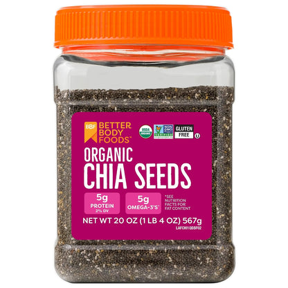 Organic chia seeds for smoothies oatmeal and pudding