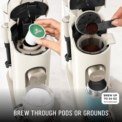 Ninja specialty coffee maker with built in frother