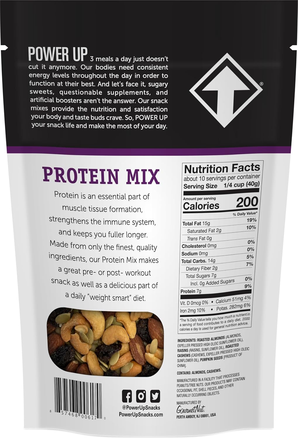 Gluten free vegan Power Up trail mix