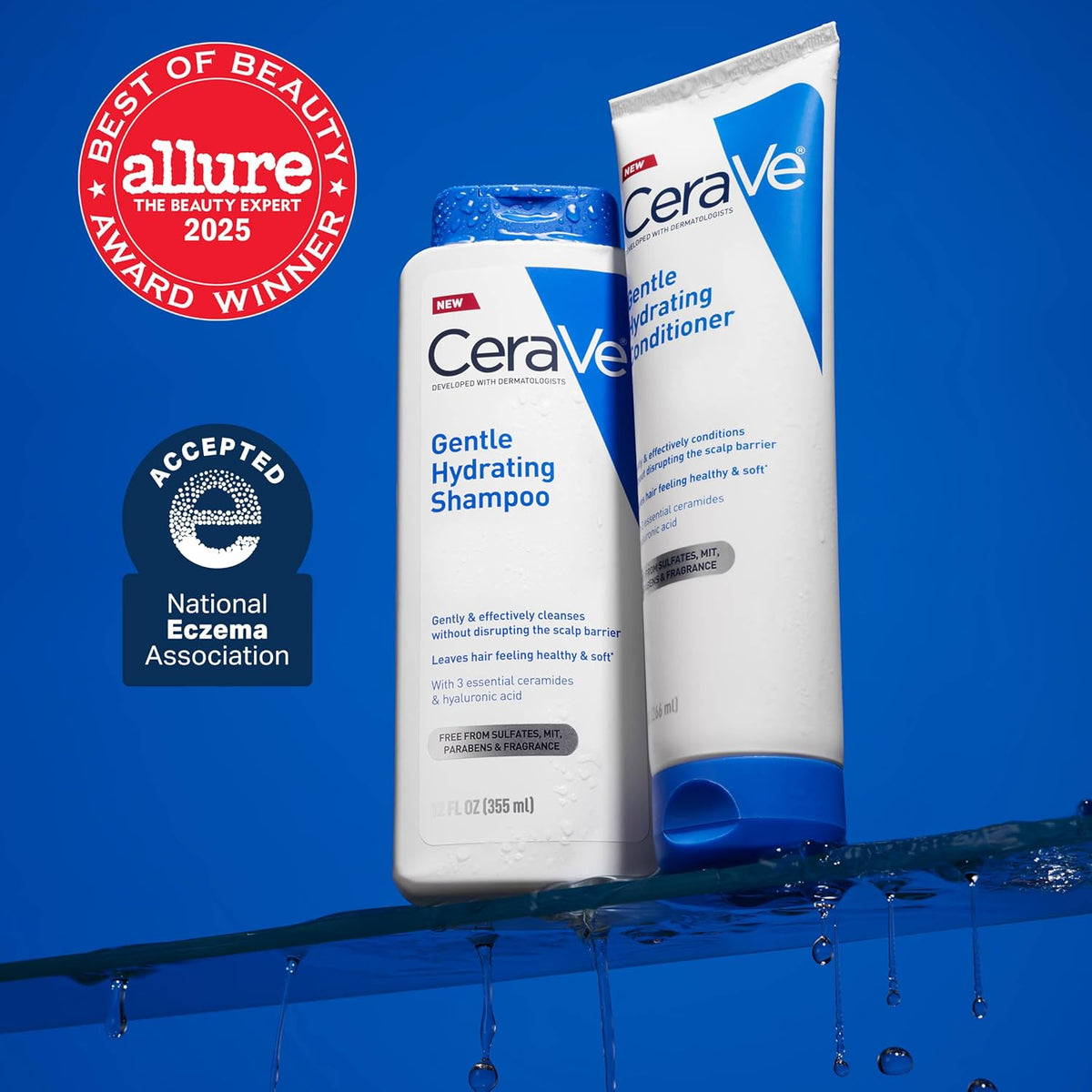 Gentle shampoo with hyaluronic acid by CeraVe