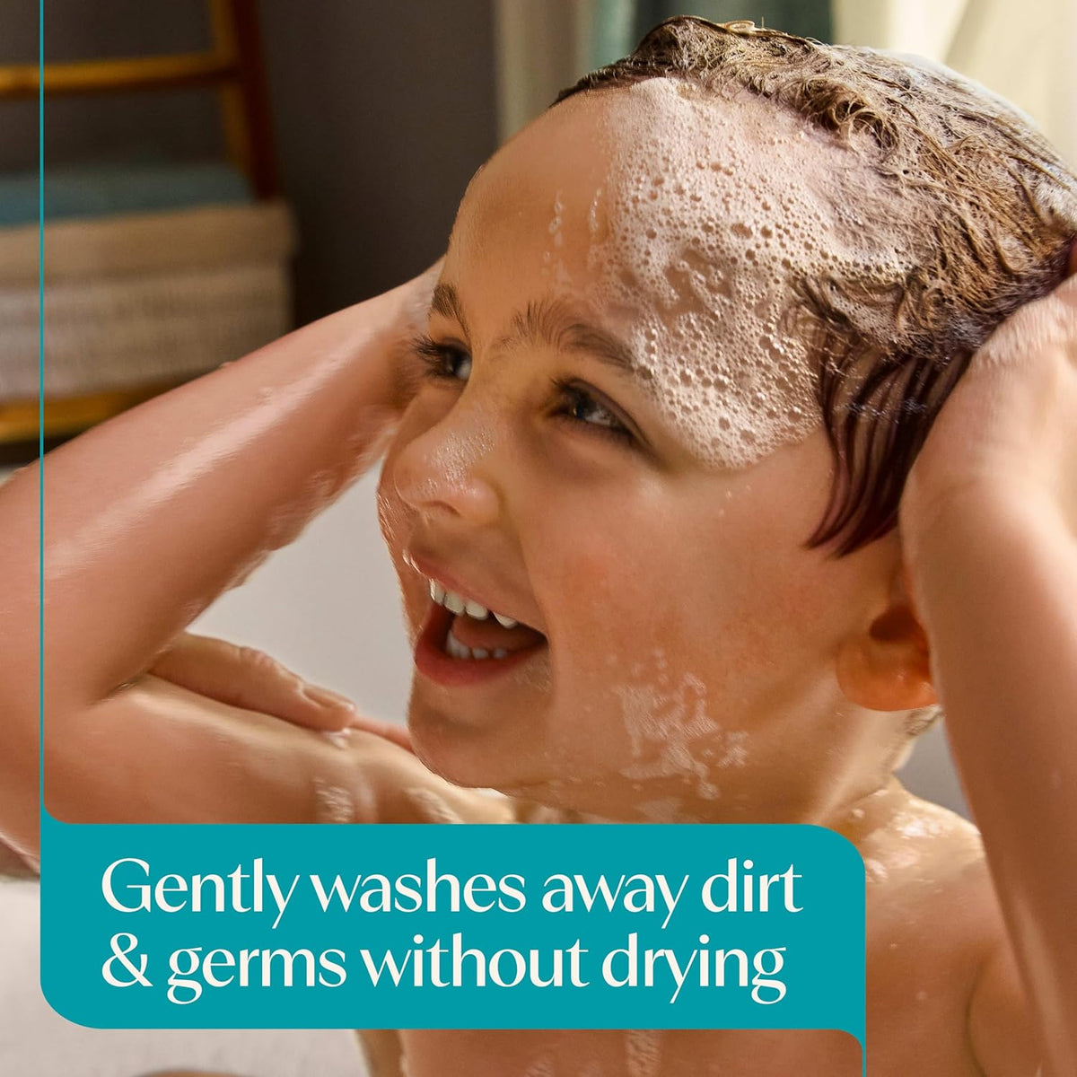 Gentle kids face and body wash for sensitive skin