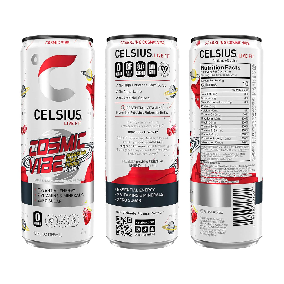 Sparkling fruit punch CELSIUS energy drink multipack