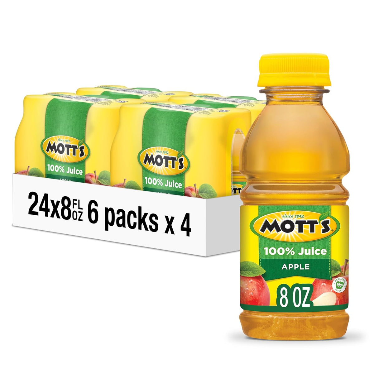 Mott's apple juice bottles in bulk 4 packs of 6