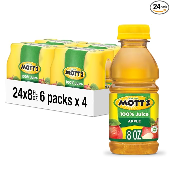 Mott's 100% Original Apple Juice 8 fl oz bottles 24 count