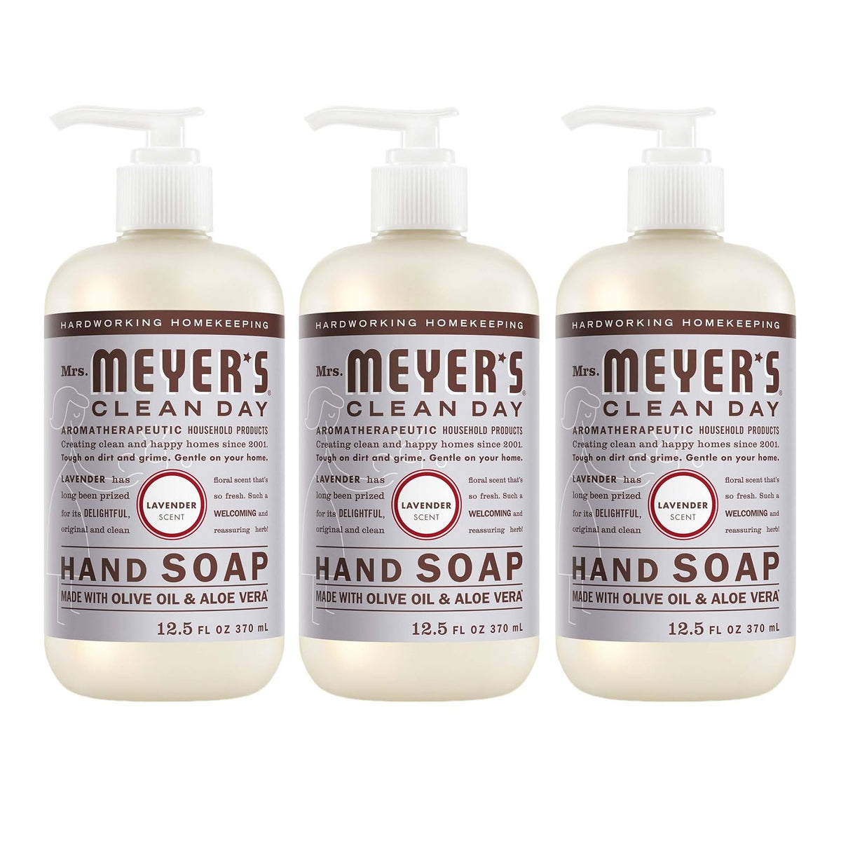 Mrs. Meyer's Clean Day Lavender hand wash bottles