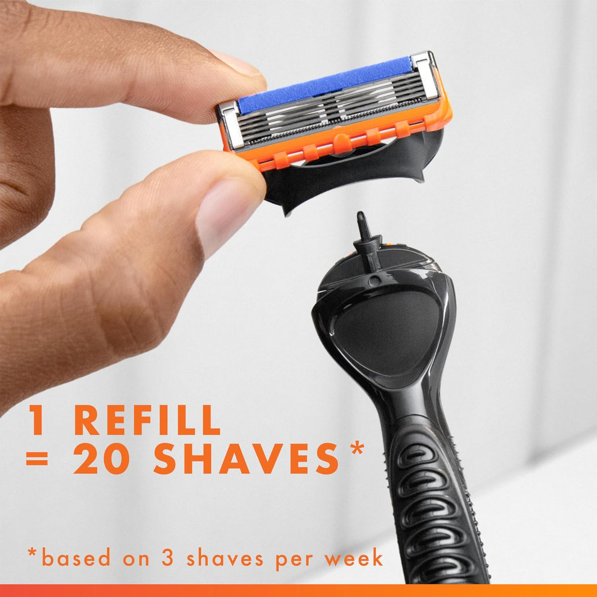 Gillette 5-blade razor cartridge refills for shaving