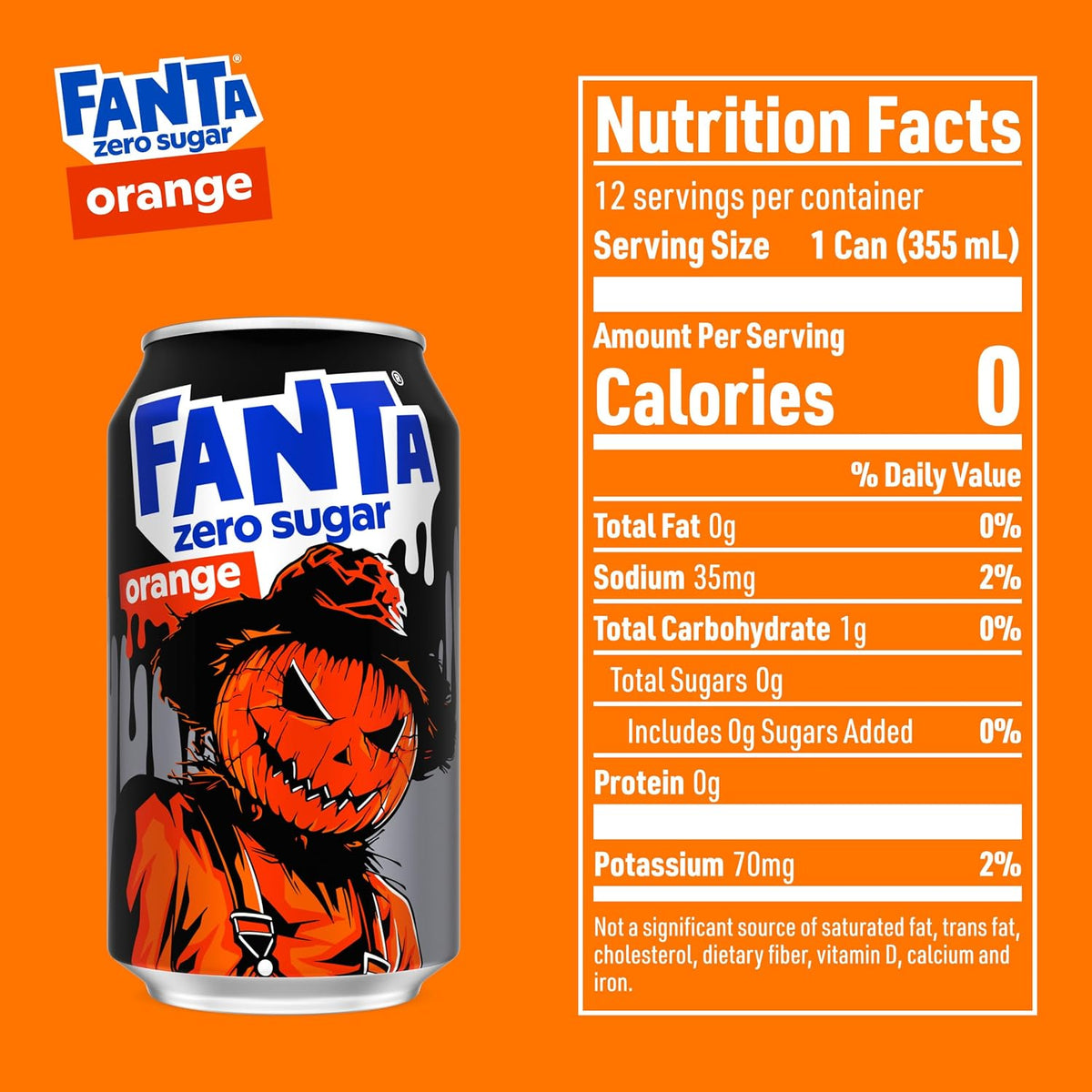 Caffeine-free orange soda 12 fl oz cans