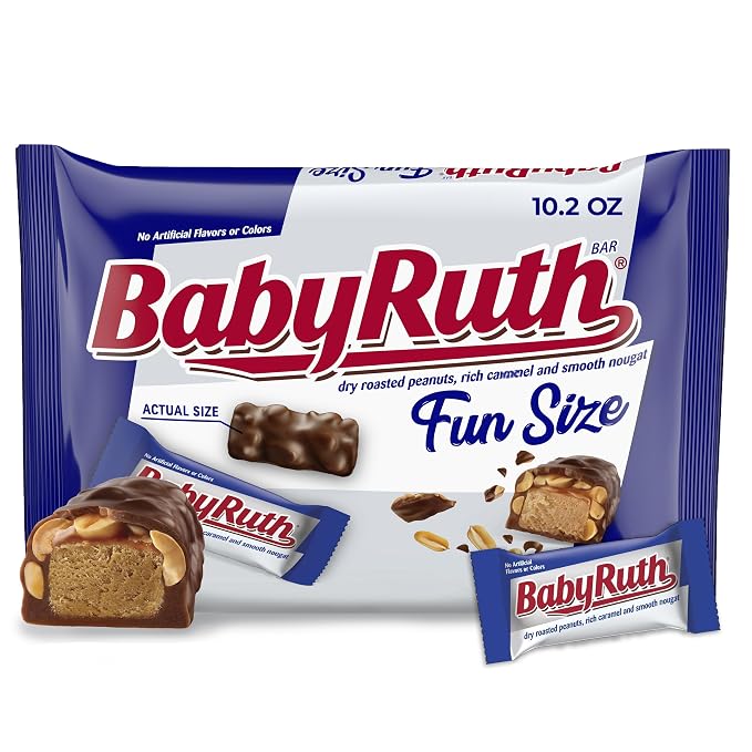 Baby Ruth fun size candy bars 10.2 oz bag