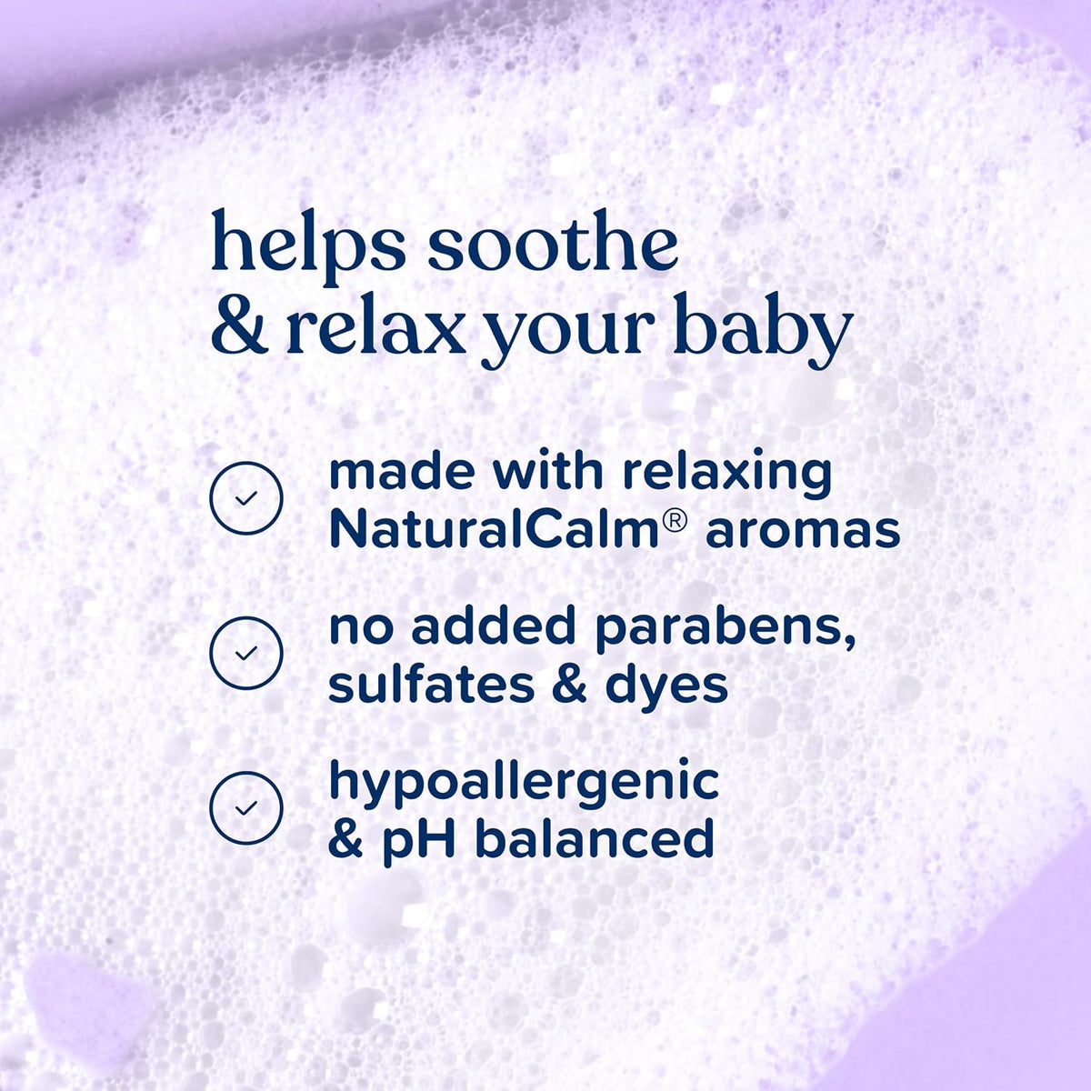 Soft cleansing shampoo for bedtime bath routine
