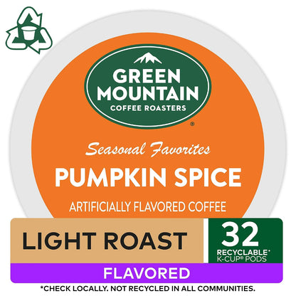 Green Mountain seasonal Pumpkin Spice coffee packaging
