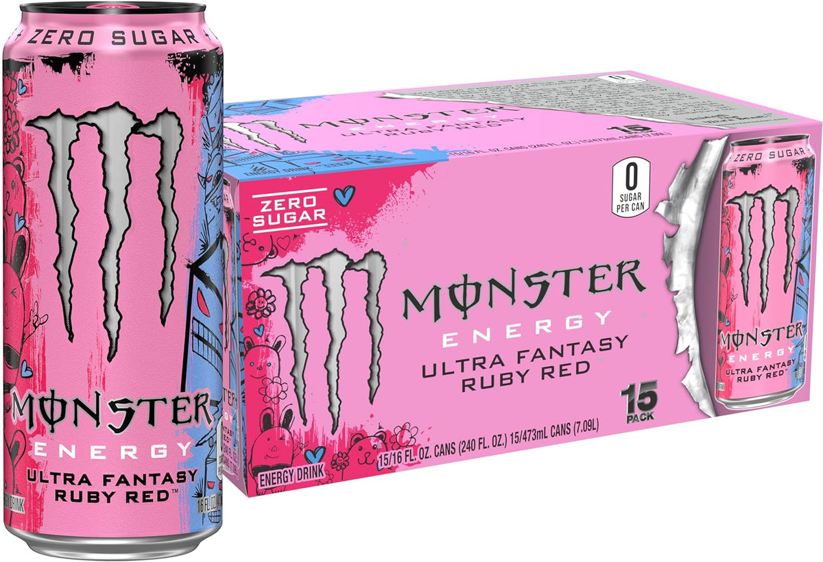 Monster Energy Ultra Fantasy Ruby Red 16 ounce can
