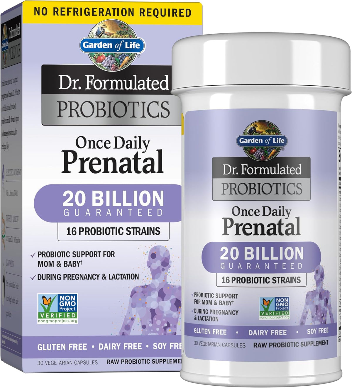 Shelf stable prenatal probiotics 30 count supplement