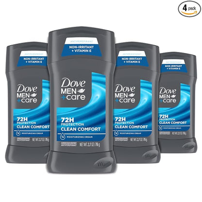 Dove Men+Care Clean Comfort antiperspirant deodorant 4 pack