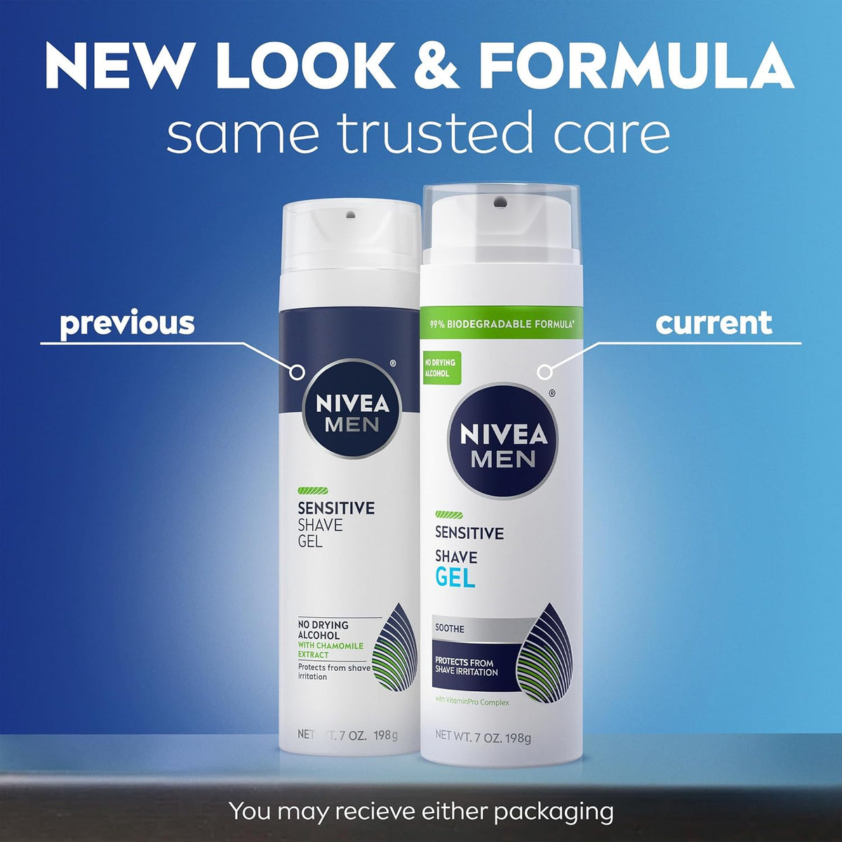 NIVEA MEN Sensitive Shave Gel 7 oz cans