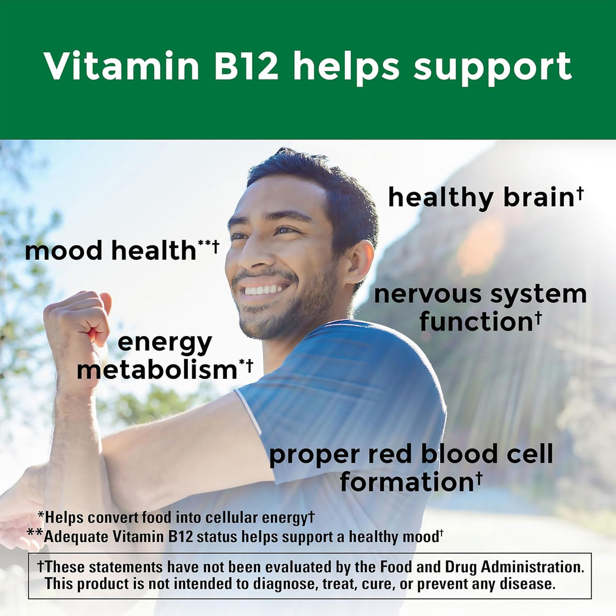 Nature Made daily Vitamin B12 supplement bottle
