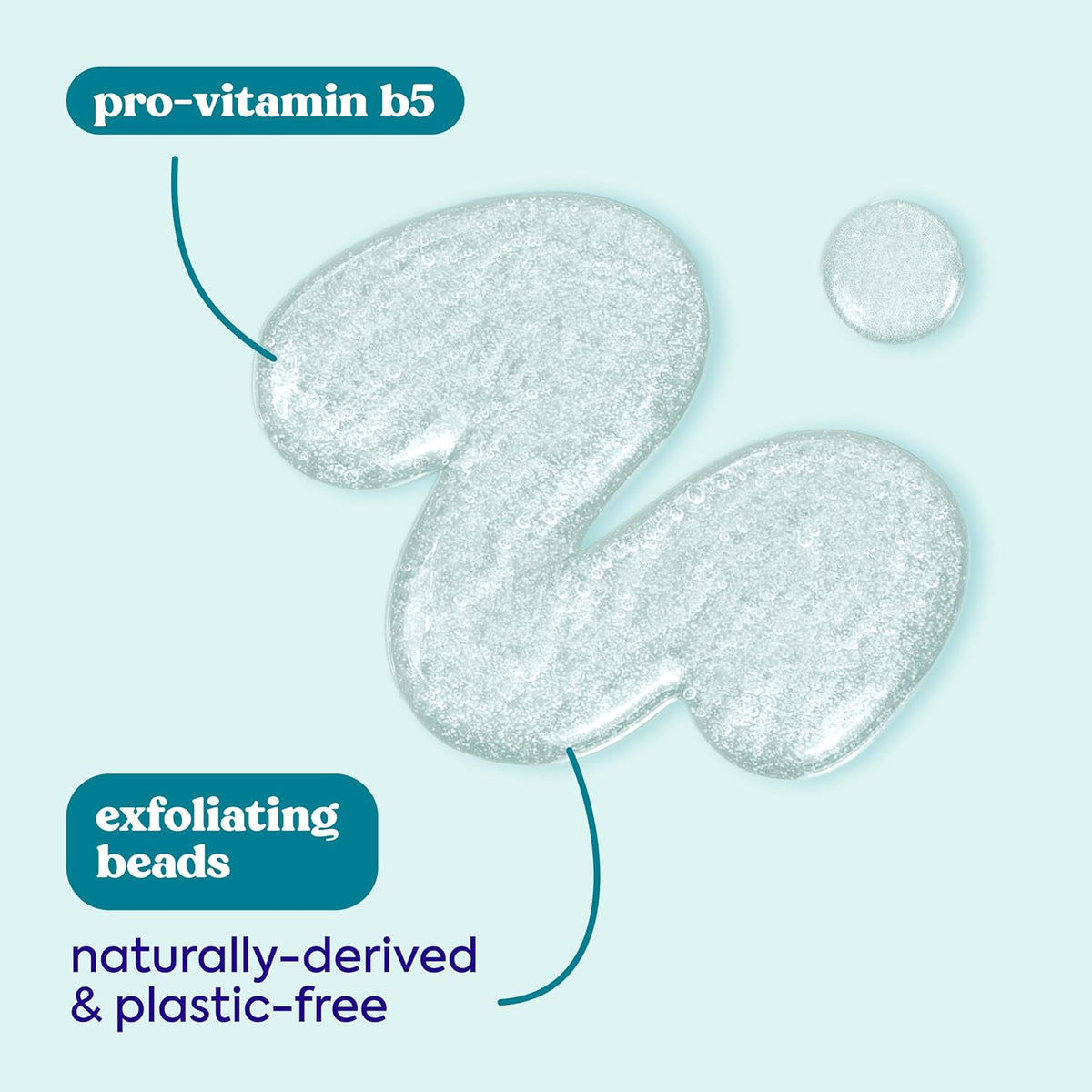 Vegan exfoliating cleanser for smooth hydrated skin