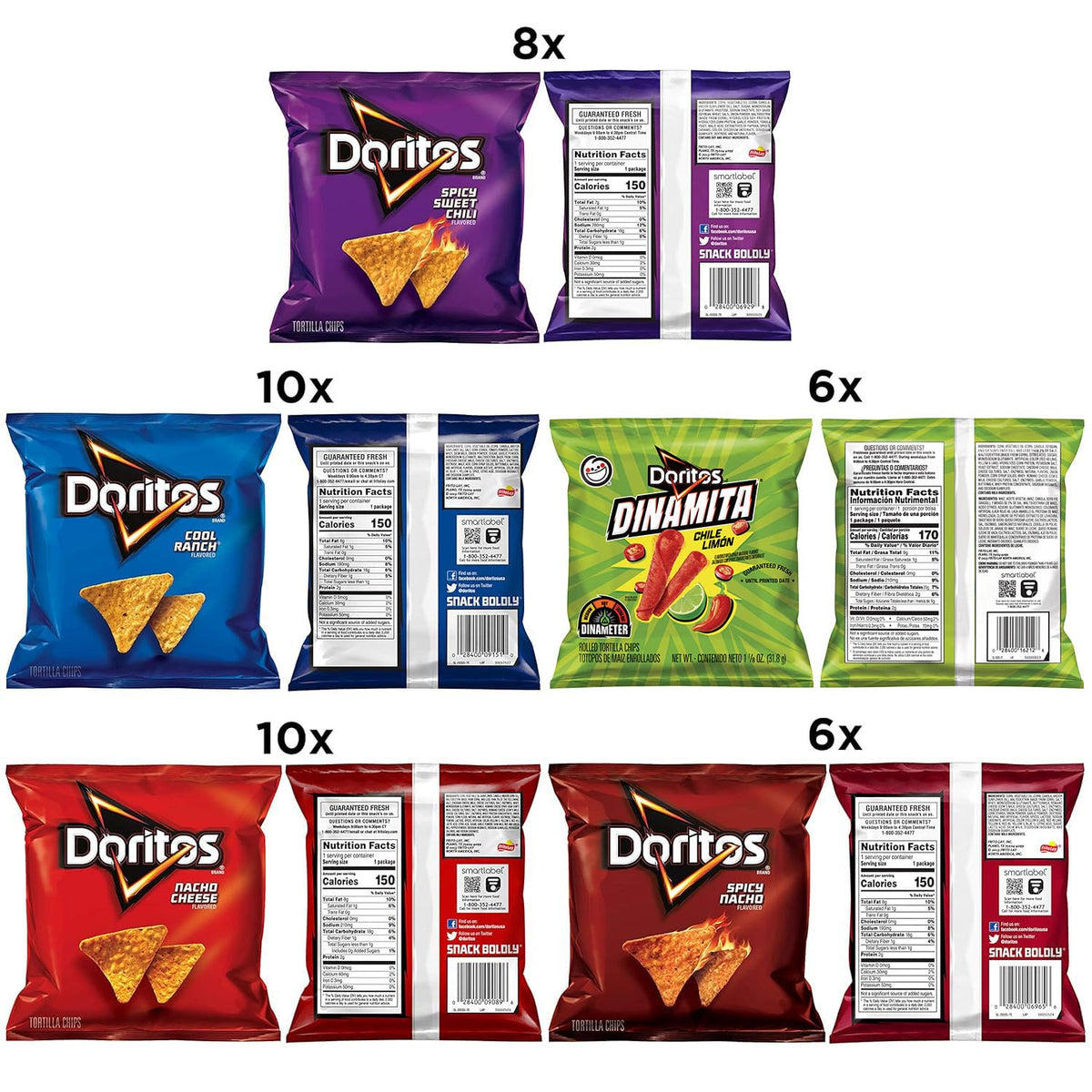 40-count Doritos flavored chips variety pack