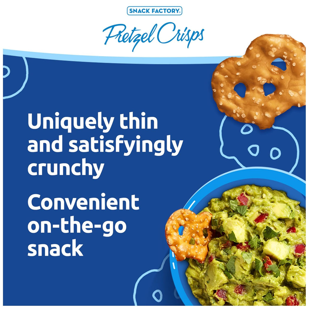 Snack Factory Original Pretzel Crisps for dipping and snacking
