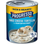Progresso three cheese tortellini soup with spinach