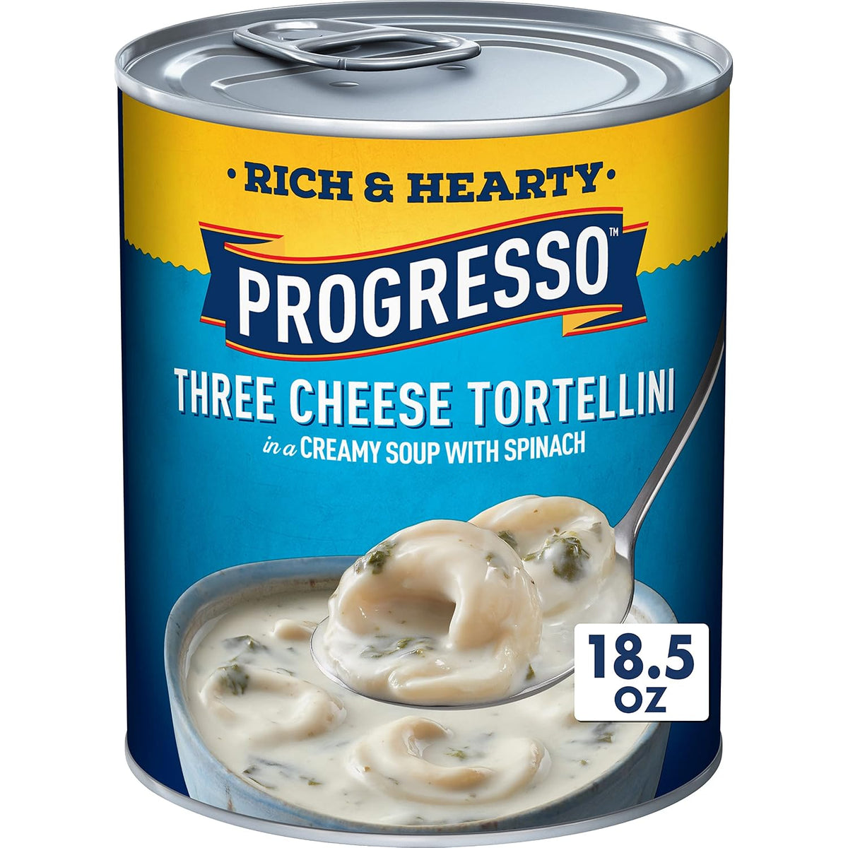 Progresso three cheese tortellini soup with spinach