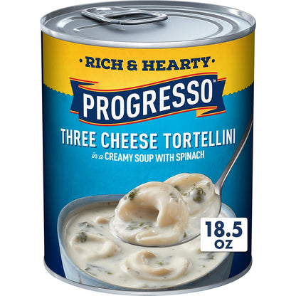 Progresso three cheese tortellini soup with spinach