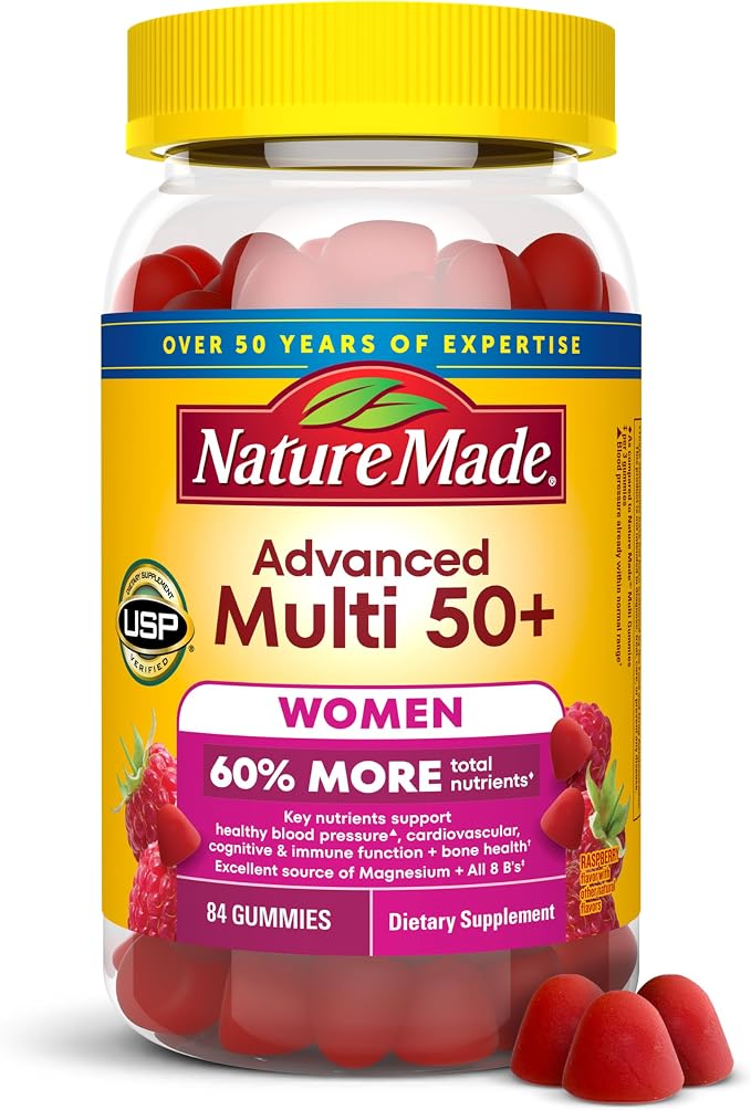 Nature Made Advanced Multivitamin Gummies 50+ for Women bottle