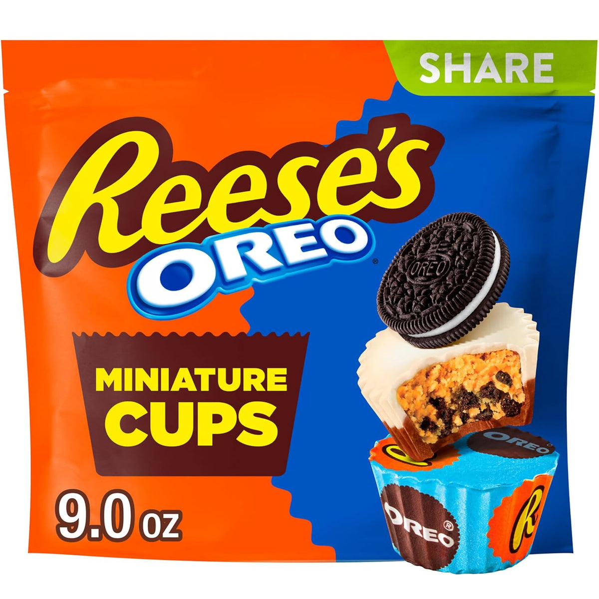 Reese's OREO mini peanut butter cups with chocolate and white creme