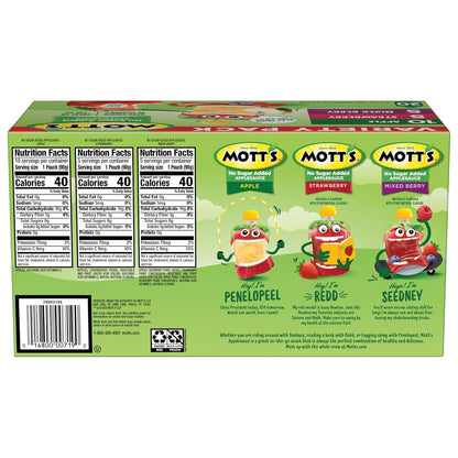 No sugar added applesauce pouch variety pack