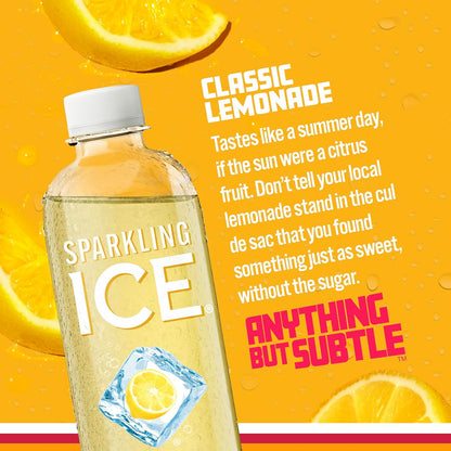 Sparkling Ice lemonade beverage with vitamins and antioxidants