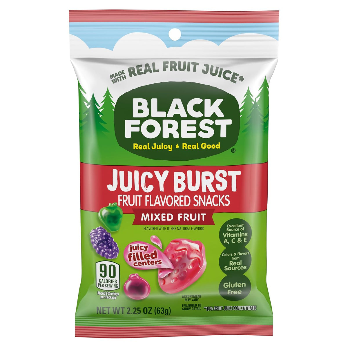 Black Forest fruit snacks in 2.25-ounce pouches