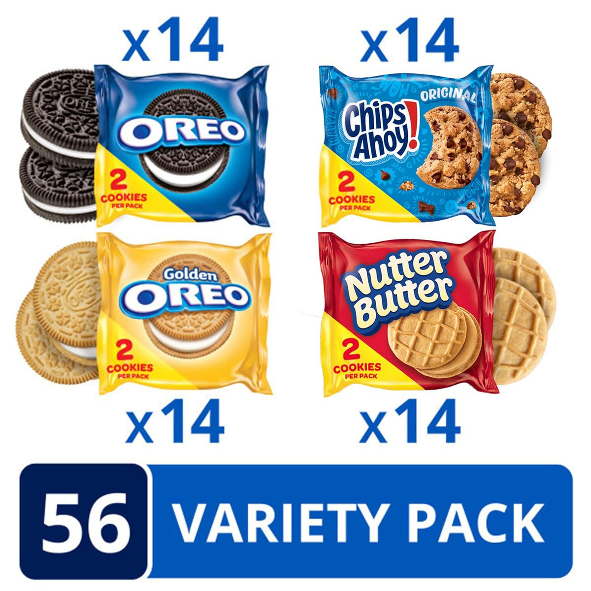 Bulk Nabisco cookie variety pack for lunches and parties