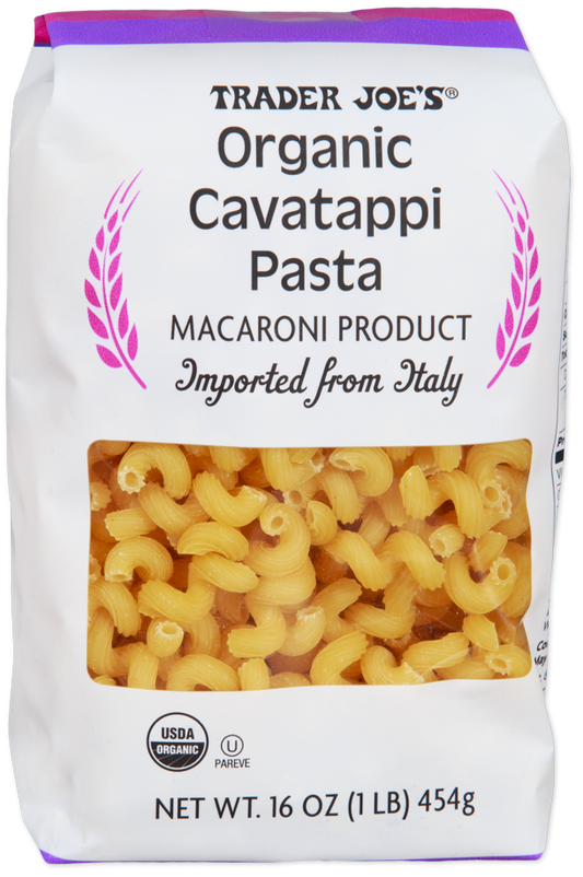 Trader Joe's organic cavatappi pasta