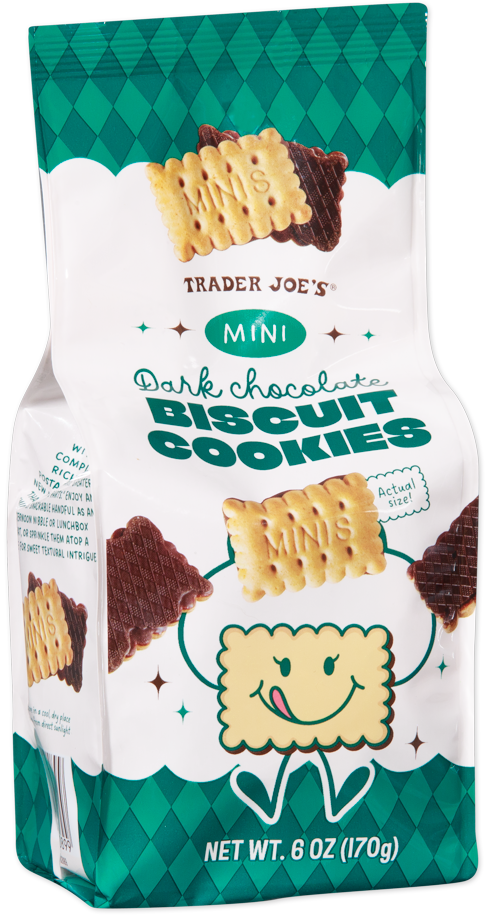 Trader Joe's mini dark chocolate biscuit cookies
