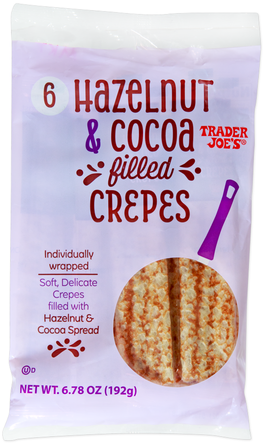 Trader Joe's hazelnut and cocoa filled crepes