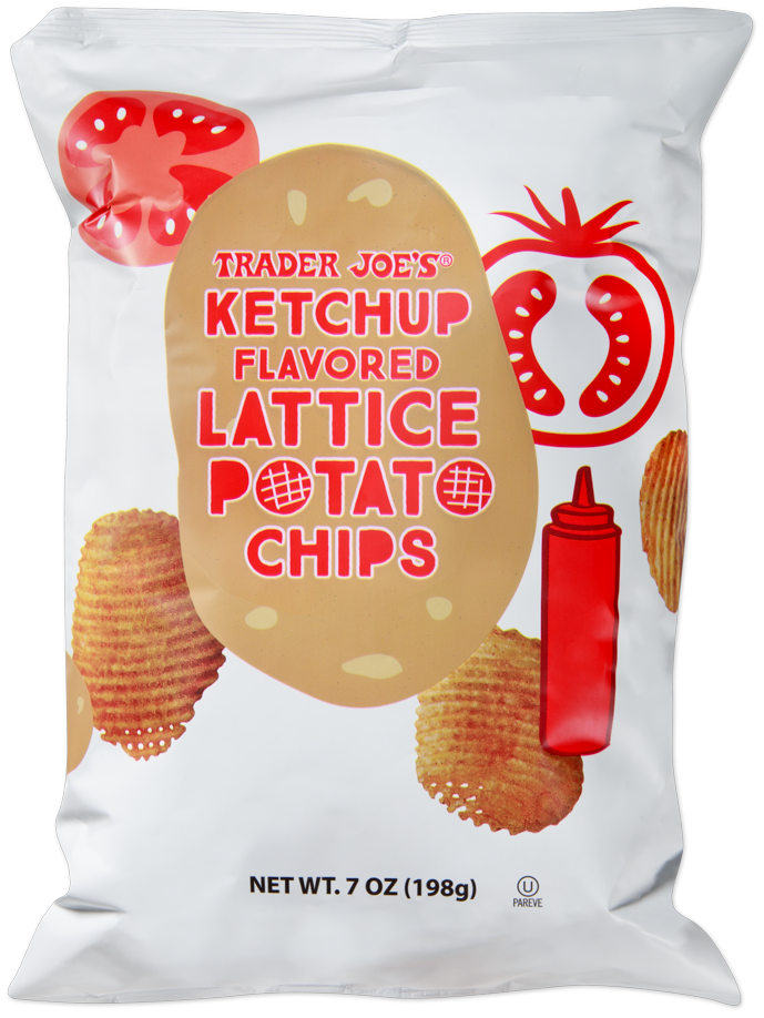Trader Joe's ketchup flavored lattice potato chips