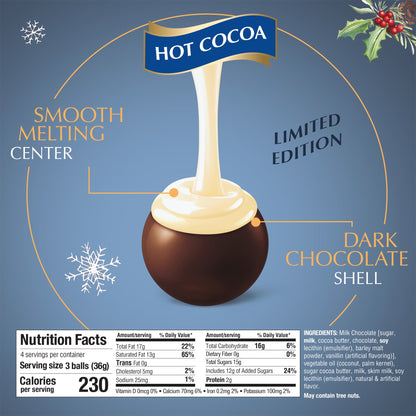 Hot cocoa milk chocolate truffles by Lindt