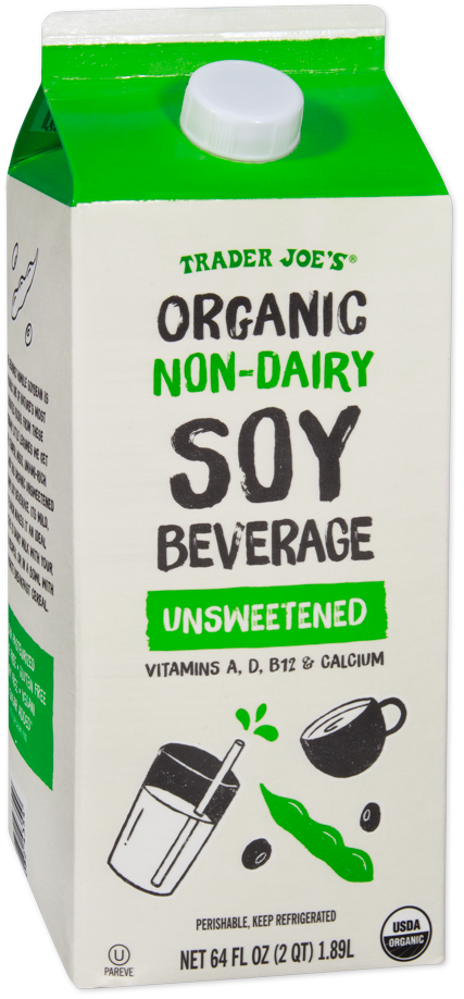 Trader Joe's organic unsweetened non-dairy soy beverage