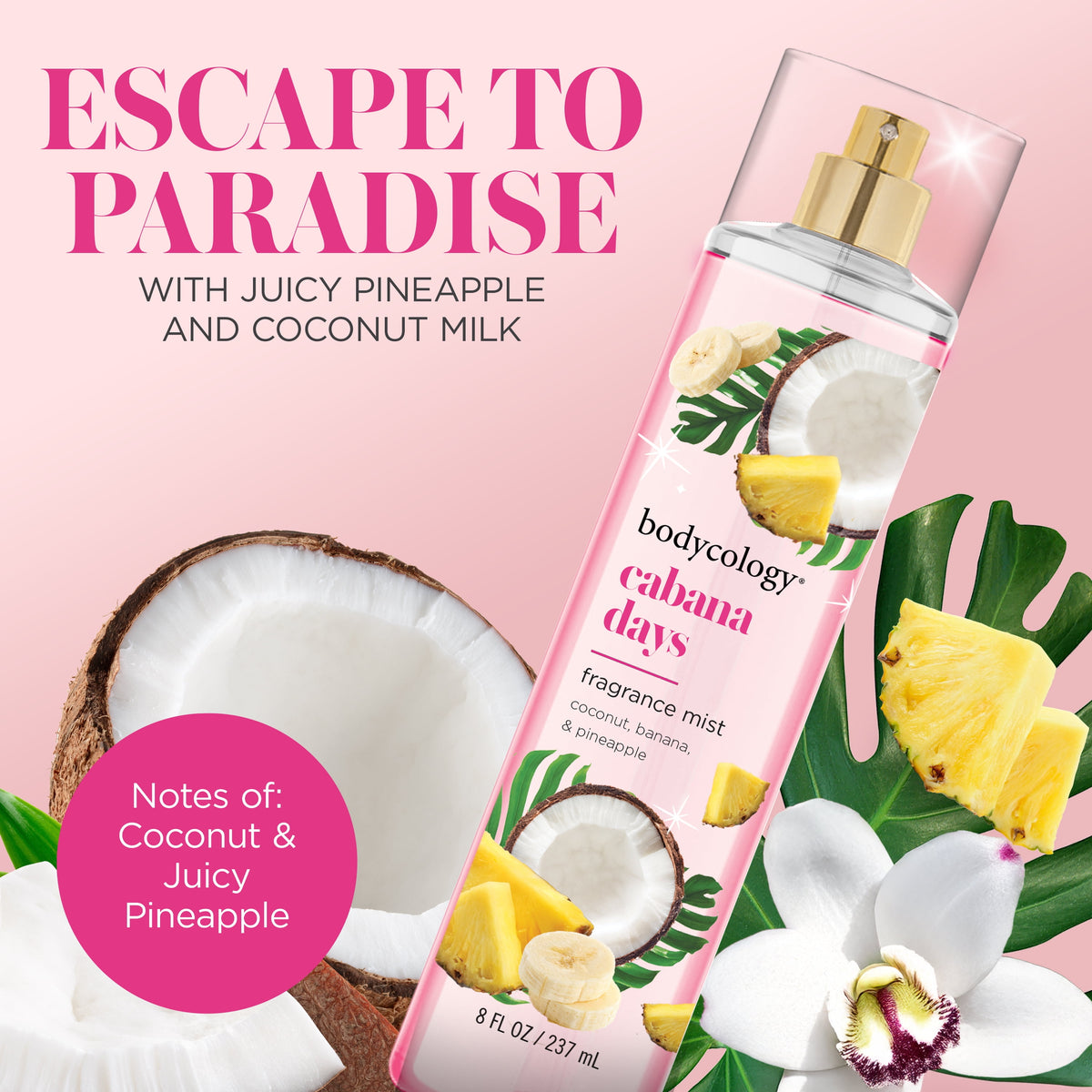 Bodycology long-lasting body mist in Cabana Days