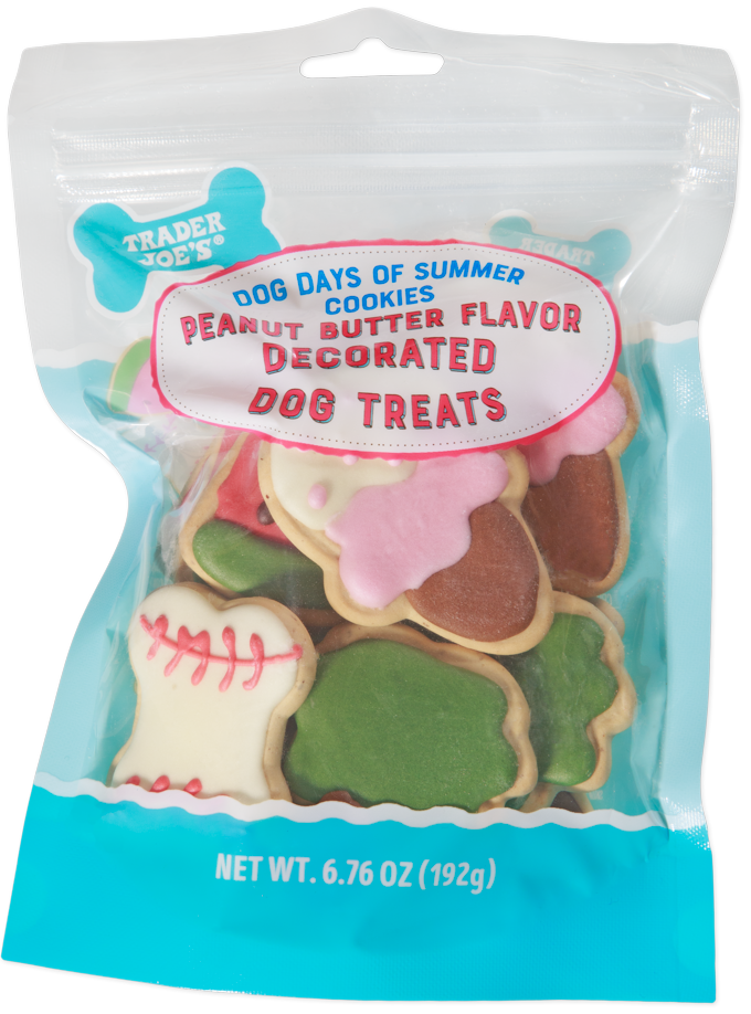 Dog Days of Summer peanut butter flavored decorated dog treats