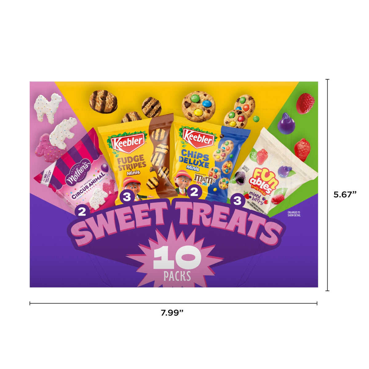 Keebler assorted cookies and fruity snacks for lunchboxes