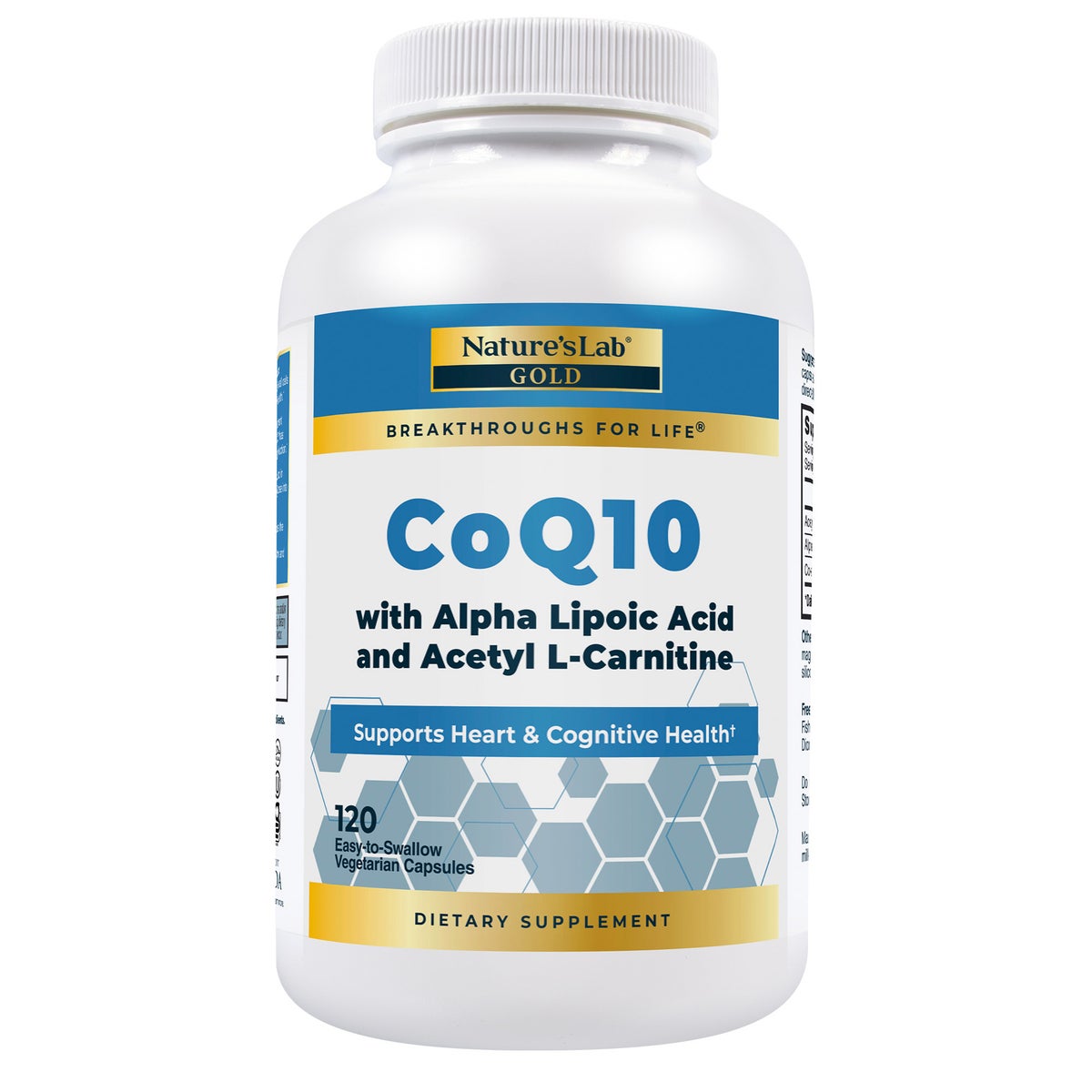 Nature's Lab CoQ10 200 mg supplement with vegetarian capsules