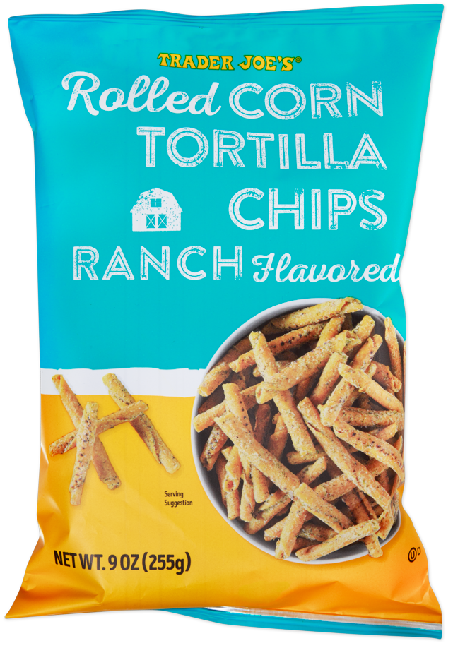 Trader Joe's ranch flavored rolled corn tortilla chips