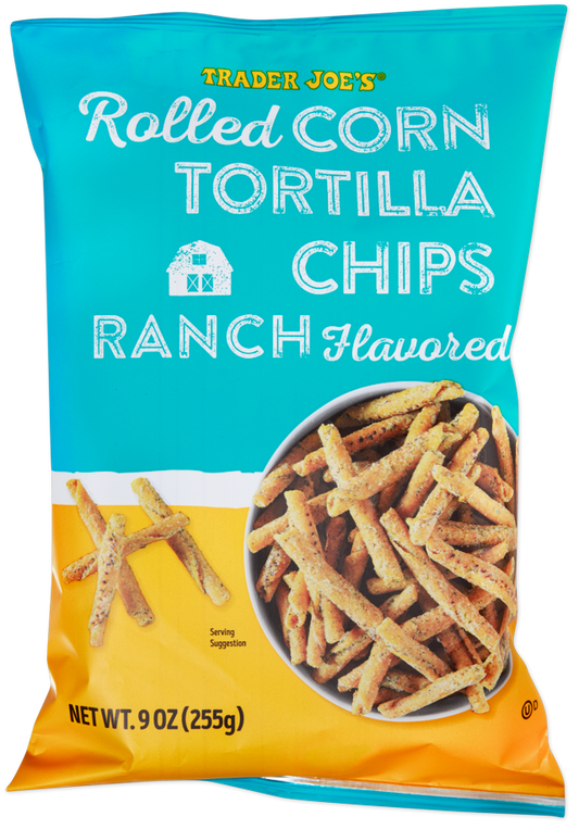 Trader Joe's ranch flavored rolled corn tortilla chips