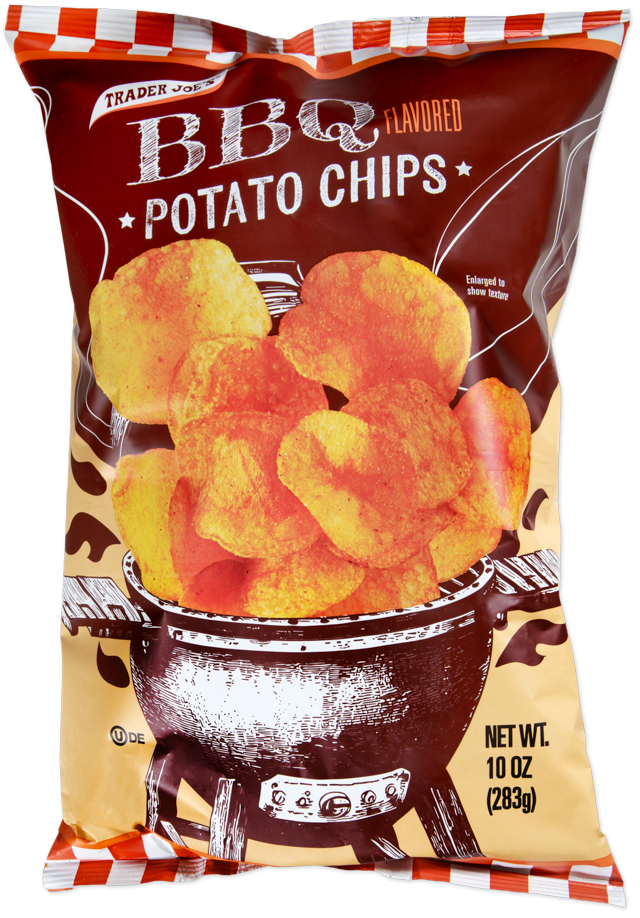 Trader Joe's BBQ flavored potato chips bag