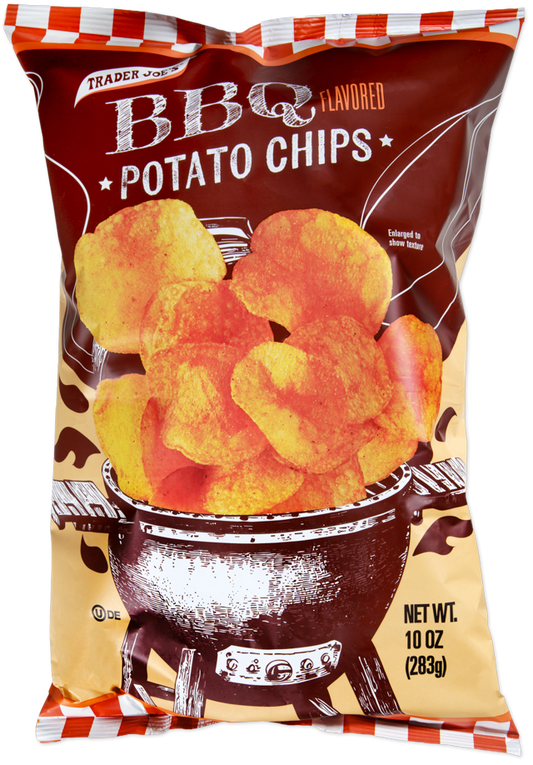 Trader Joe's BBQ flavored potato chips bag