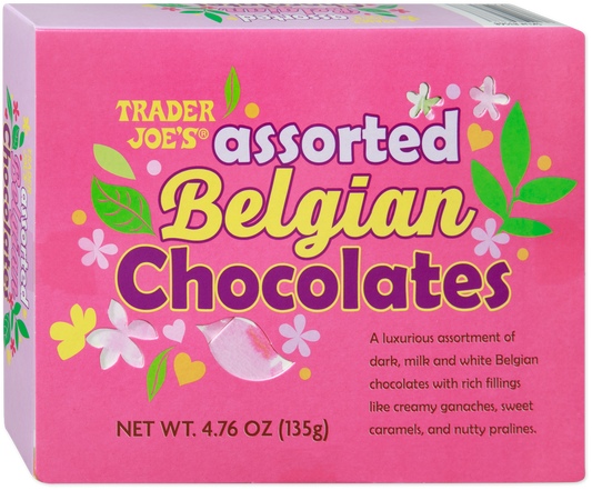Trader Joe's assorted Belgian chocolates package