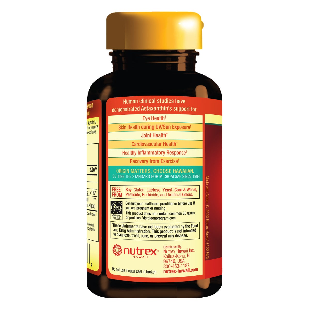 Nutrex Hawaii astaxanthin supplement front label