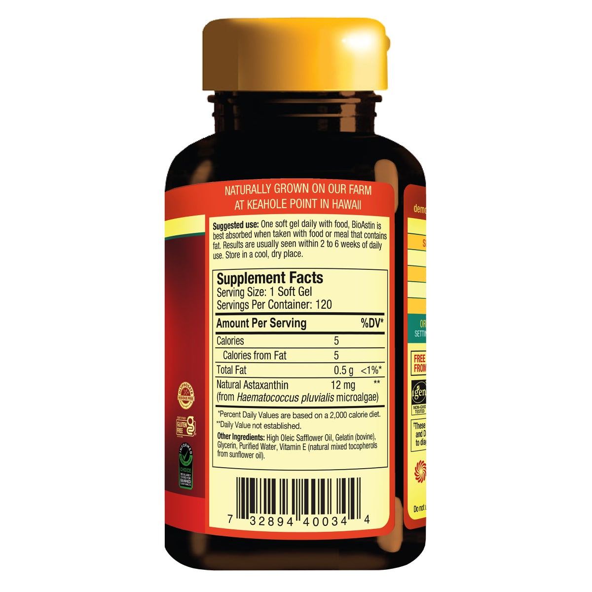 120-count BioAstin softgels dietary supplement